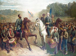 リー将軍とジャクソン、パブの最後の会議。 1879 作： American School